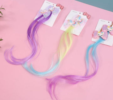 Unicorn Hair Clip Extensions Girls 1656 (NV)