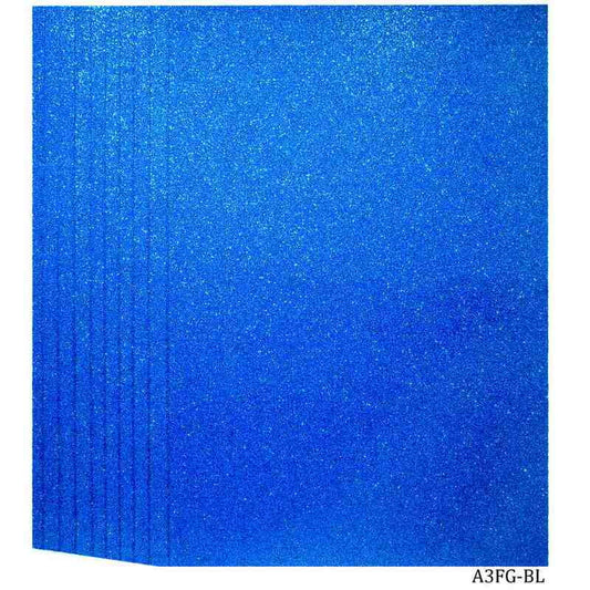 A3 Glitter Foam Sheet Without Sticker Blue