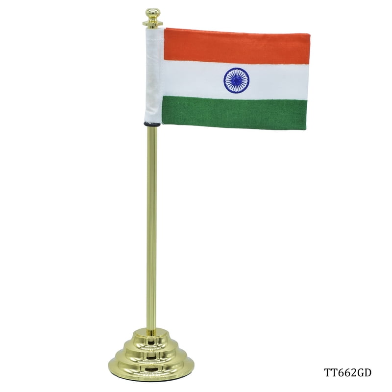 Desktop Flag Long Golden 7.5 inch TT662GD (JG)