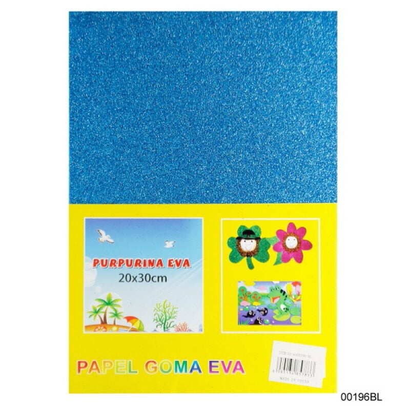 A4 Glitter Foam Sheet Without Stk S Blue