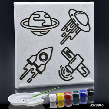 Stretched Canvas With Print SpaceMoon 8x8 SCWP88-6(JG)