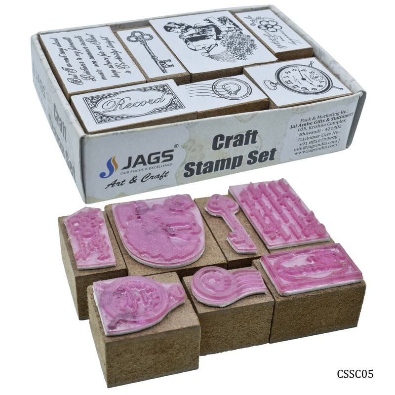 Craft Stamp Set Clock Key 7pcs Set CSSC05 (JG)