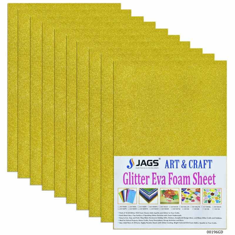 A4 Glitter Foam Sheet Without Sticker Gold 00196GD(JG)