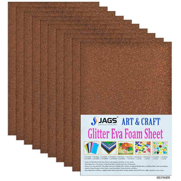 A4 Glitter Foam Sheet Without Stick Brown 00196BN(JG)