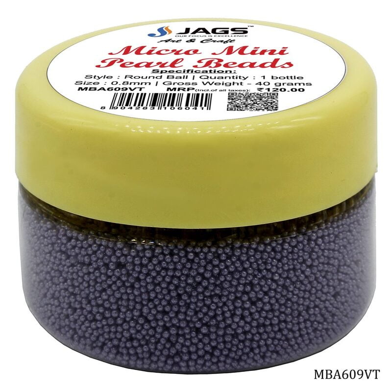 Micro Mini Pearl Beads 45gm Violet MBA609VT (JG)