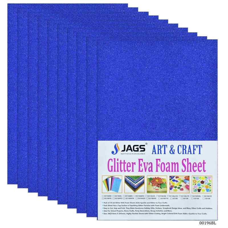 A4 Glitter Foam Sheet Without Stk N Blue 00196BL(JG)