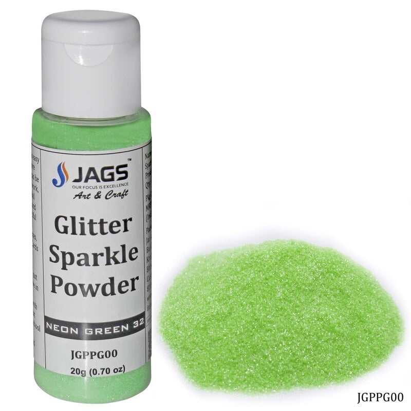 Glitter Powder Neon Green 32 20gm JGPPG00(JG)