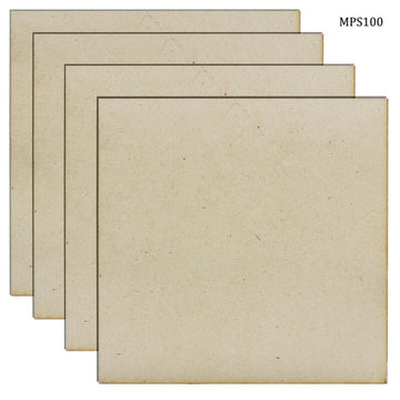 MDF Plate Square 10X10 4MM 4 Pics MPS100(JG)