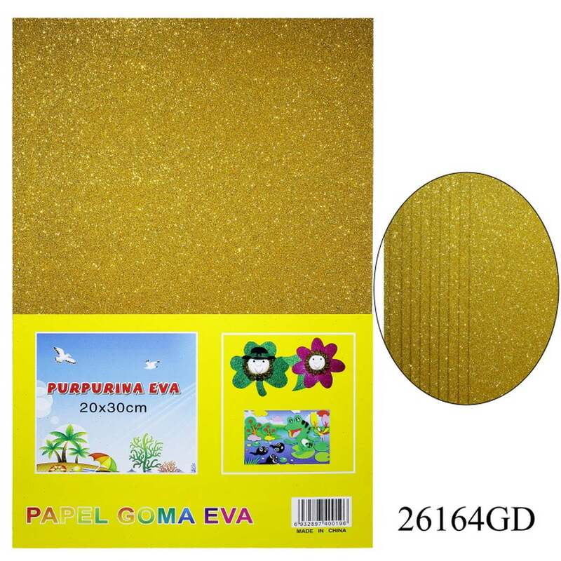 A4 Glitter Foam Sheet With Sticker Gold 26164GD(JG)