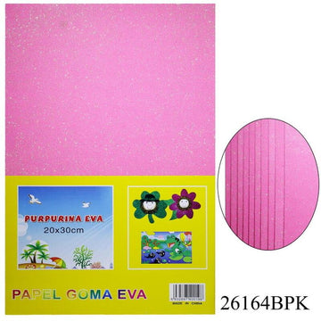 A4 Glitter Foam Sheet With Sticker B Pink 26164BPK(JG)