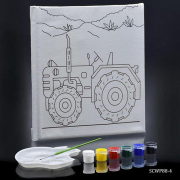 Stretched Canvas With Print Tractor 8x8 SCWP88-4 (JG)