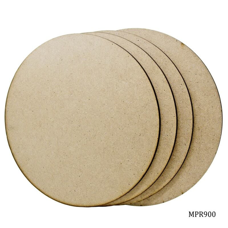 MDF Plate Round 9X9 4MM 4 Pics MPR900(JG)