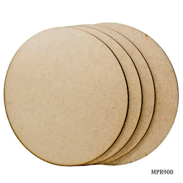 MDF Plate Round 9X9 4MM 4 Pics MPR900(JG)