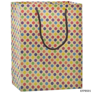 Eco Friendly Paper Beg Small 9.6x7.2 Polka Dot EFPBS01 (JG)