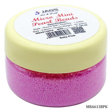 Micro Mini Pearl Beads Baby Pink MBA613BPK (JG)