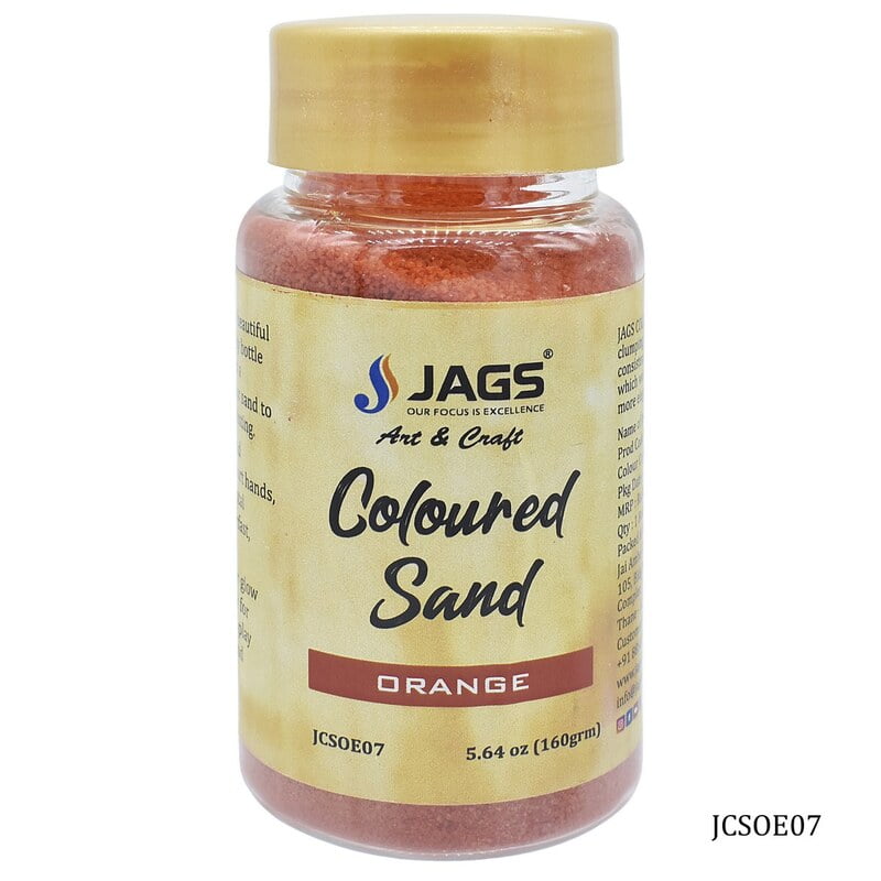 Coloured Sand 160 Gms Orange no 7 JCSOE07 (JG)