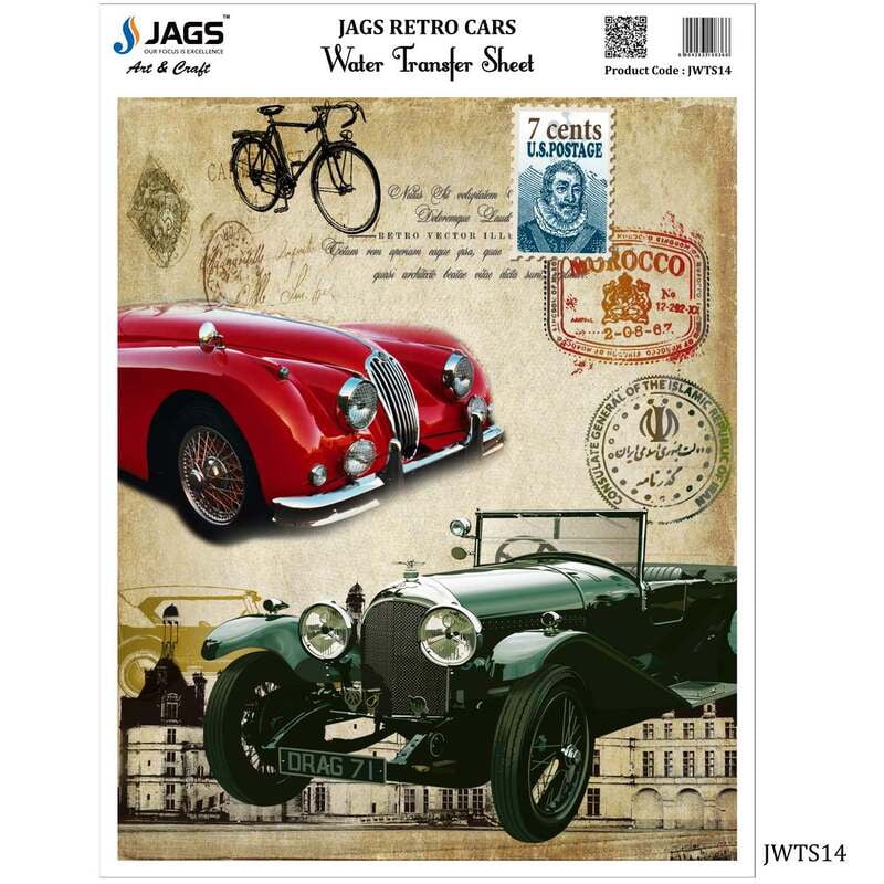 Water Transfer Sheet Retro Cars JWTS14(JG)