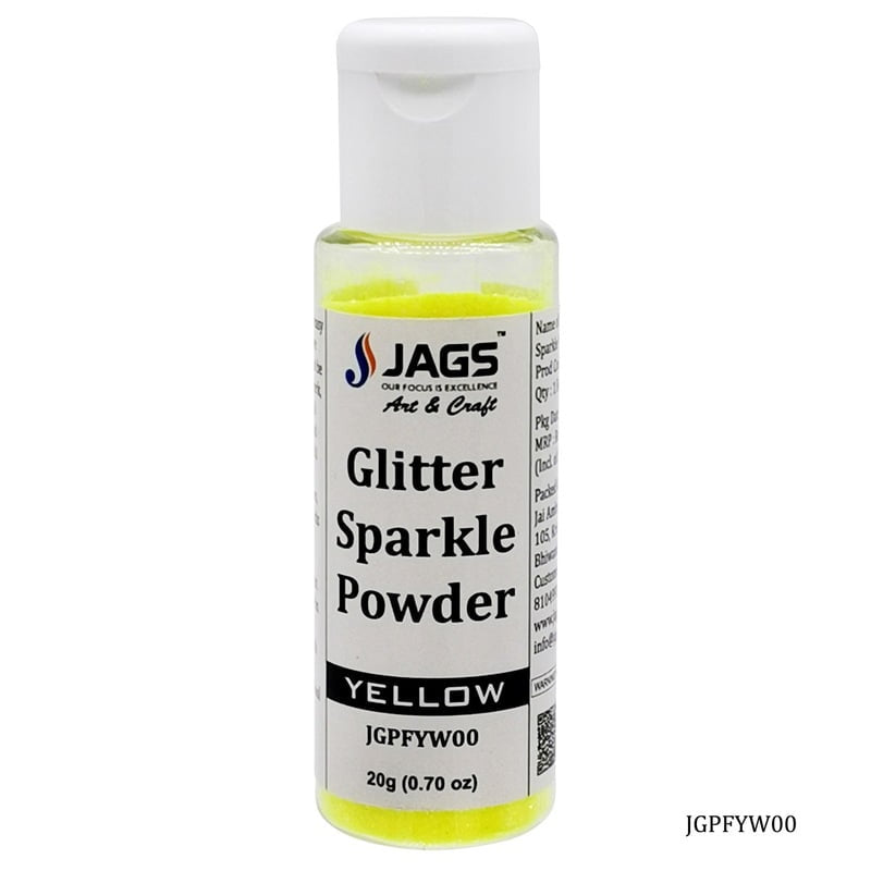 Glitter Powder Flouresnt Yellow 20gm JGPFYW00(JG)