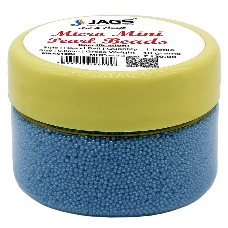 Micro Mini Pearl Beads 45gm Blue MBA610BL (JG)