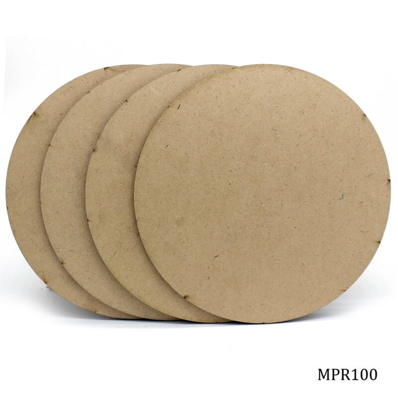 MDF Plate Round 10X10 4MM 4 Pics MPR100(JG)