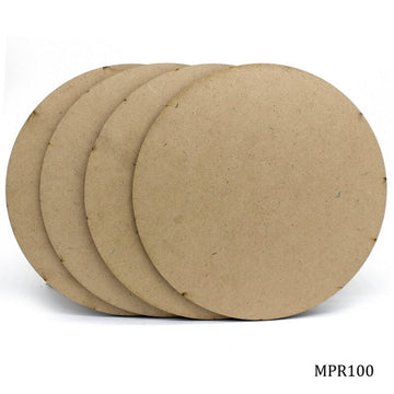 MDF Plate Round 10X10 4MM 4 Pics MPR100(JG)