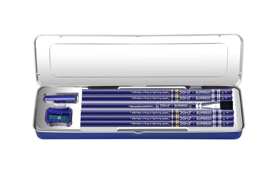 Doms Superio Super Dark Graphite Pencils Pack of 20 | Smooth Writing & Sketching Pencils