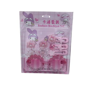 Fashion Boutique Crystal Flower Hair Clips Set