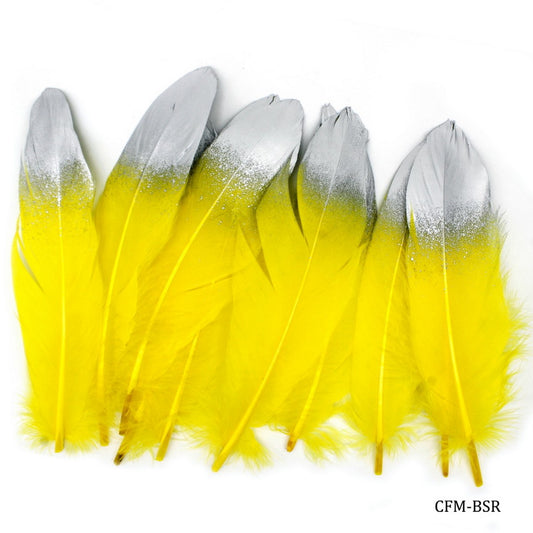 Feather Artificial Medium Colour & Sil CFM-BSR (JG)