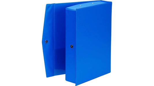 Worldone Box File with Magnetic Button Closure, Spine for Easy Classification, Finger Hole for Ease to Pulling Out Strong Mouse Clip to Secure Papers