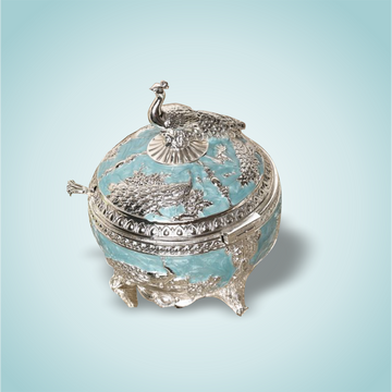 Elegant Peacock Design Dry Fruit Jar