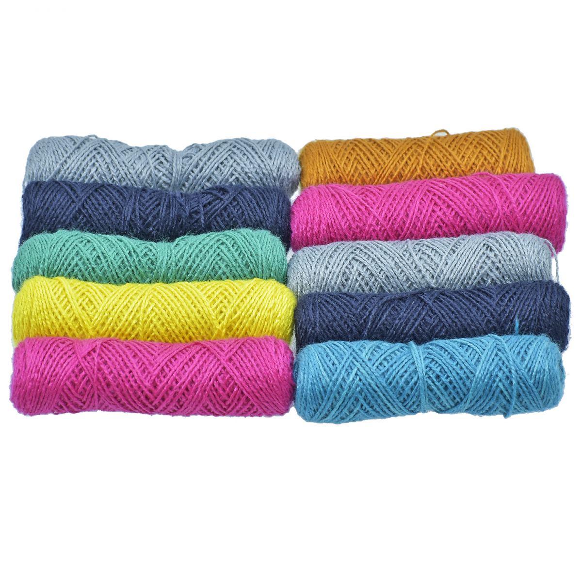Craft Paper Rope Colour Mix 12Pcs 50Mtr CJR12P-H (JG)