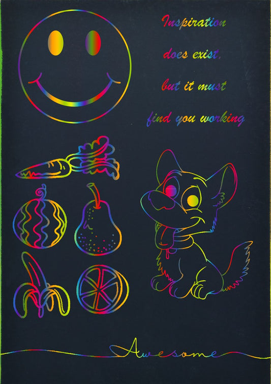 Rainbow Scratch Paper A4 Pk of 10 JRSP00