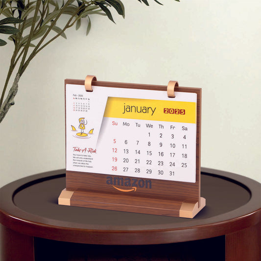 Exclusive Slide Wooden Table Calendar.
