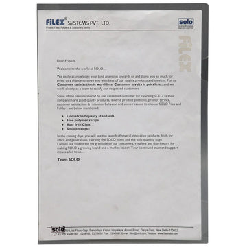 Solo L-Folder Ch 101 Transparent Pack of 20.