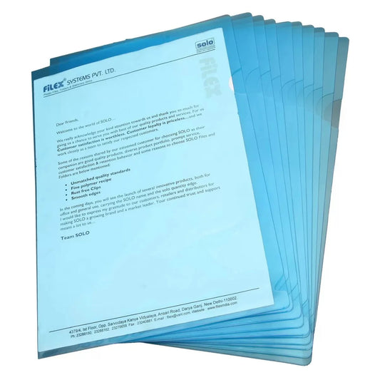 Solo LF 101 Clear Holder A4 - Transparent White, Pack of 10