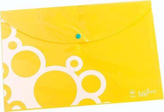 Worldone Envelope My Button Bag for Document with 0.2mm PP sheet, DC205-WP-PK12 FC