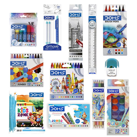 DOMS Art Gear Kit | All-in-One Drawing & Colouring Set
