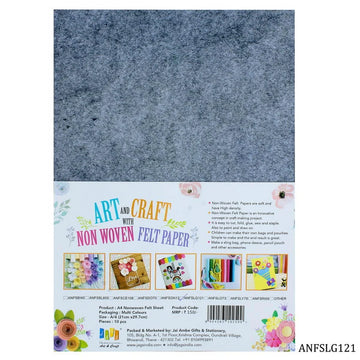 A4 Nonwoven Felt Sheet Light Grey