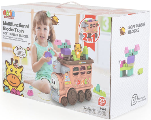 Multifunctional Blocks Train – Soft Rubber Building Blocks Set