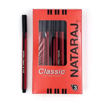 Nataraj Use & Throw Pen Black pack of 20