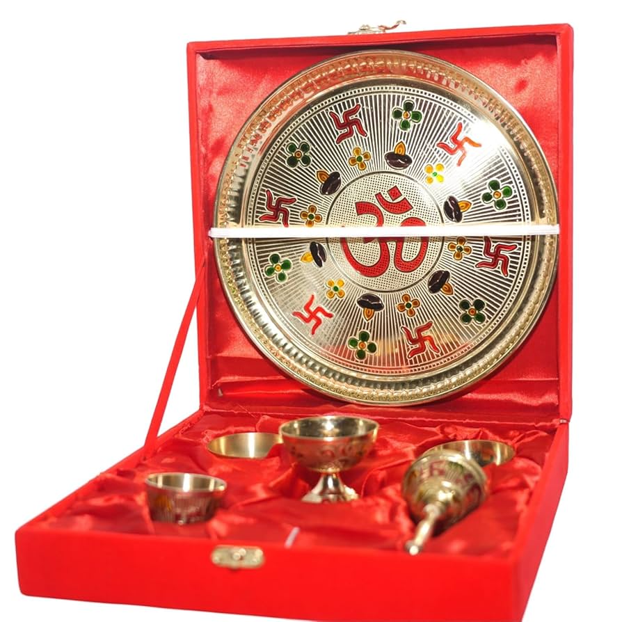 Brass Pooja Thali Set