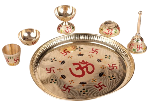 Brass Pooja Thali Set