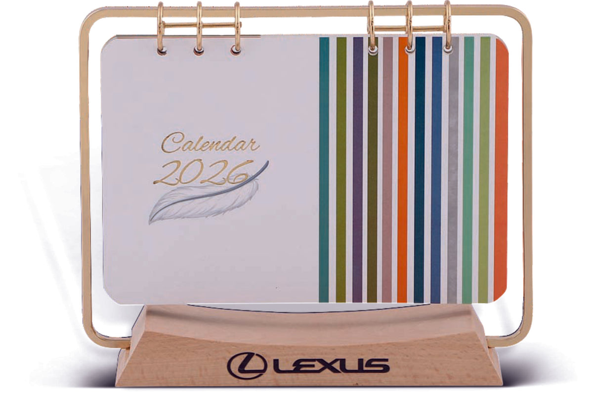 Table Calender Frame Wooden Table Calendar Metal Frame